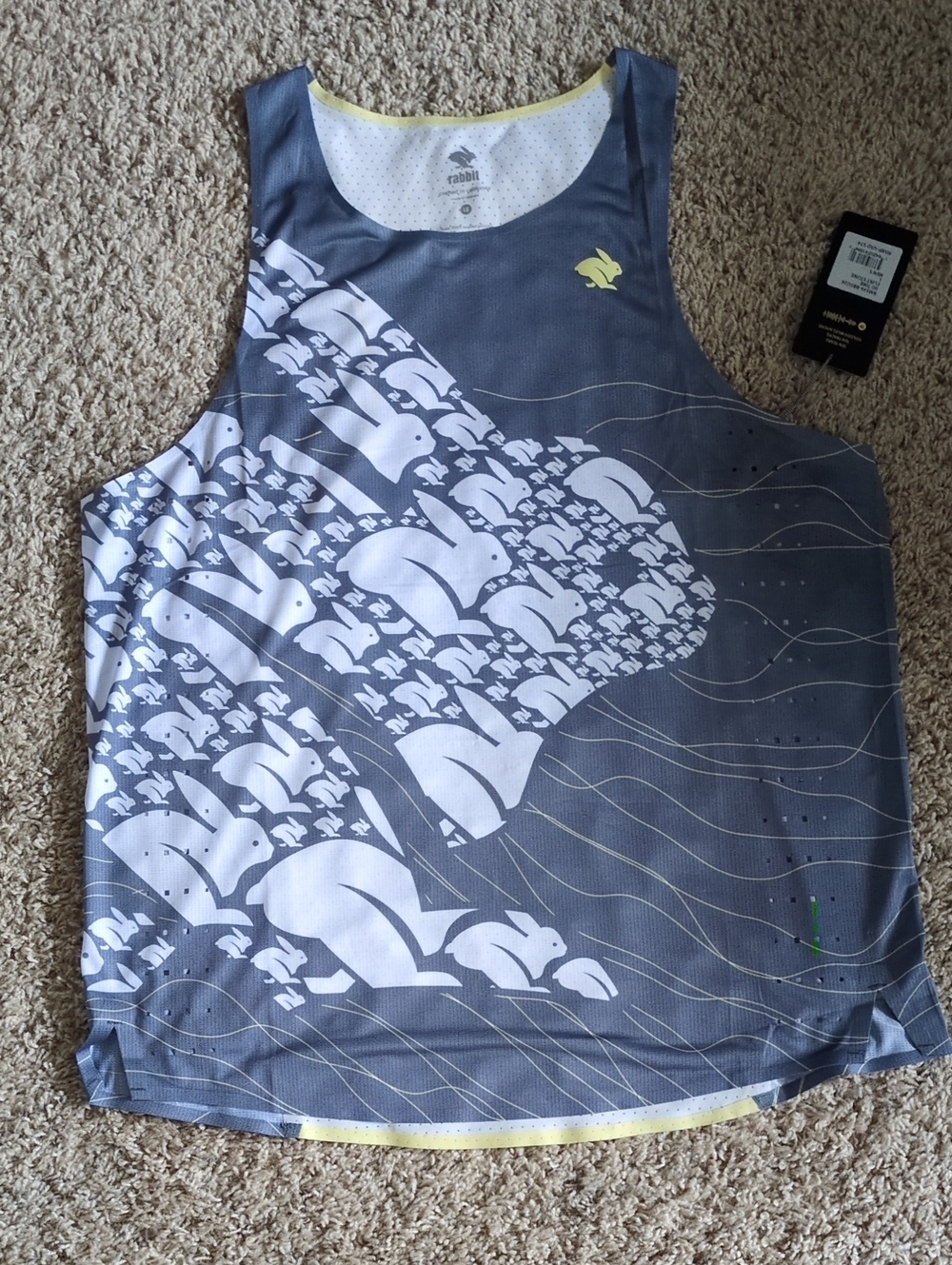 NWT Go Time Decade Edition Rabbit Running Men’s Performance Tank Top Singlet